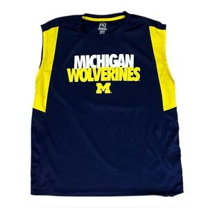 Pro Edge Basketball Jersey Michigan Wolverines Men’s XL Sleeveless Blue Maize